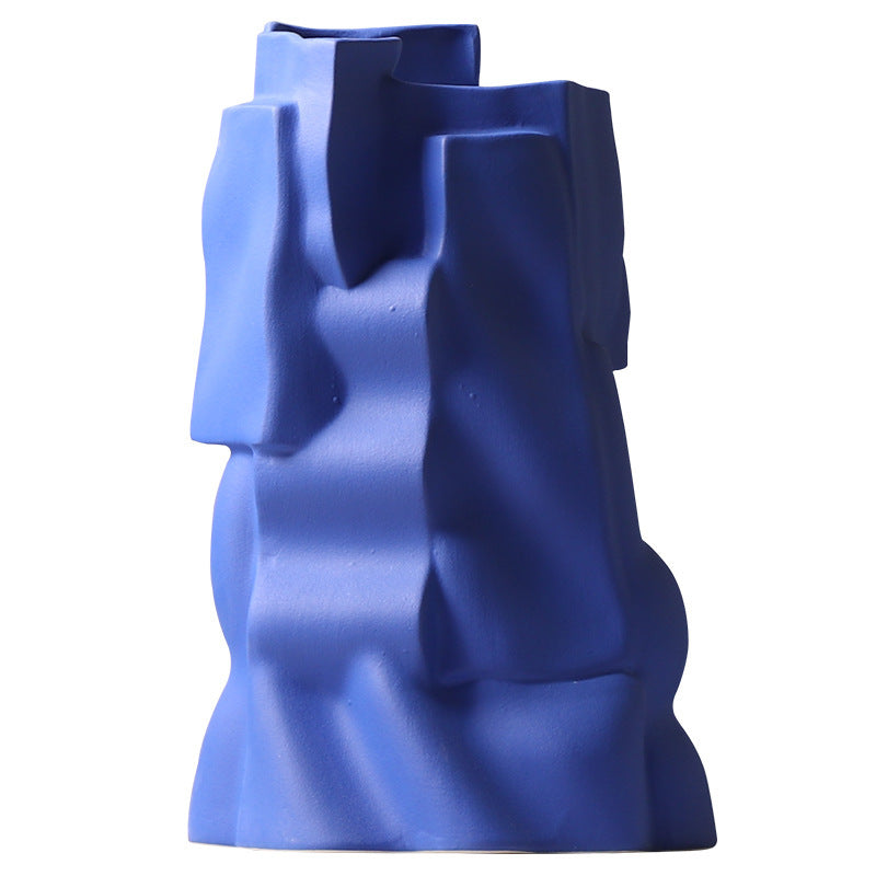 Ceramic Klein Blue Flower Vase