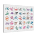 Traveller Stamps Canvas Printify