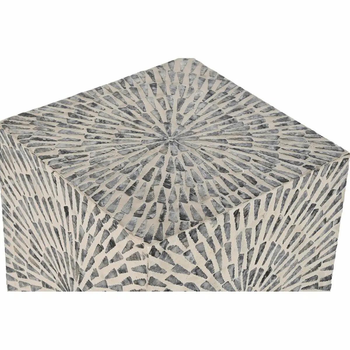 Side Table Grey Beige Mother of pearl Modern. - Londecor