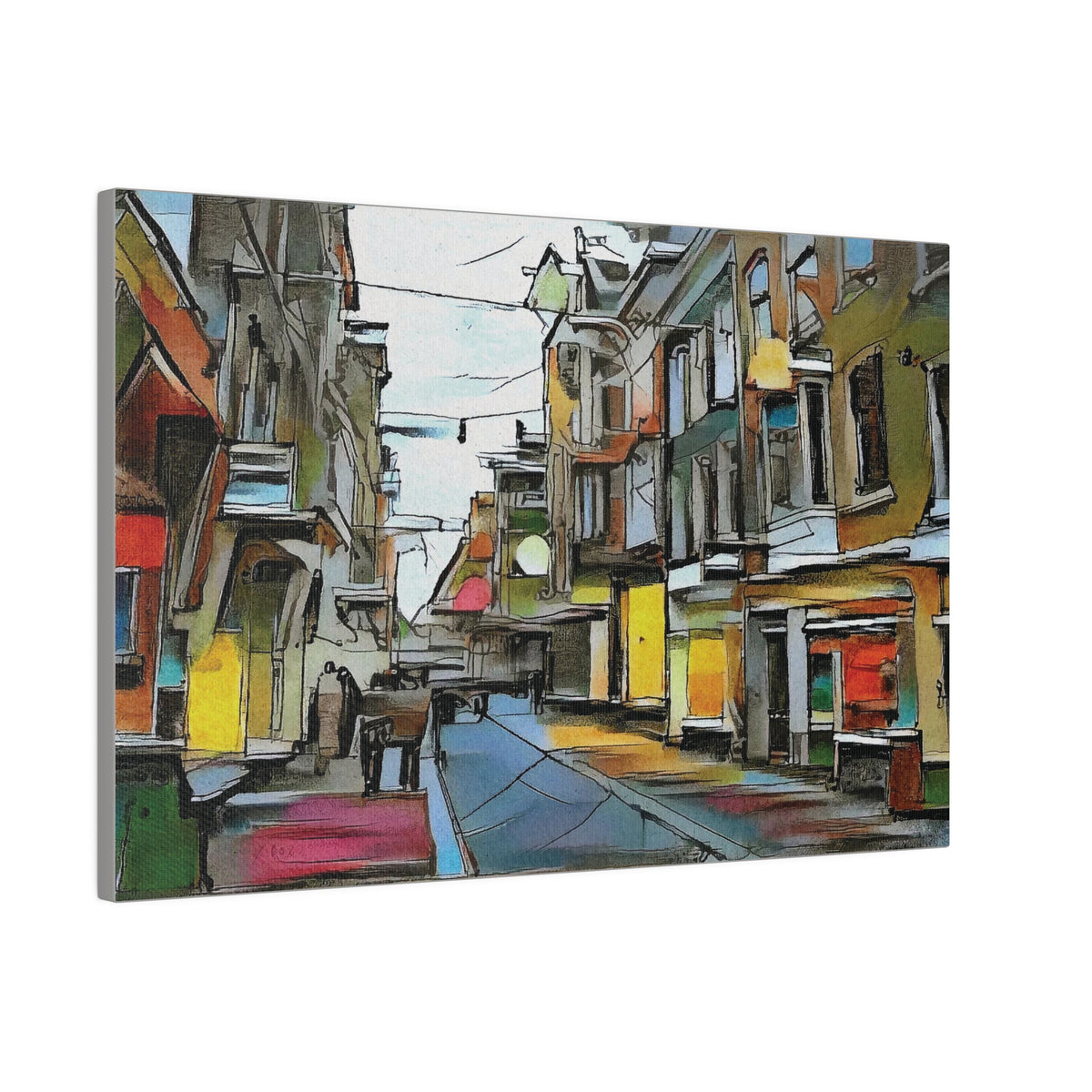 On The High Street Canvas Printify