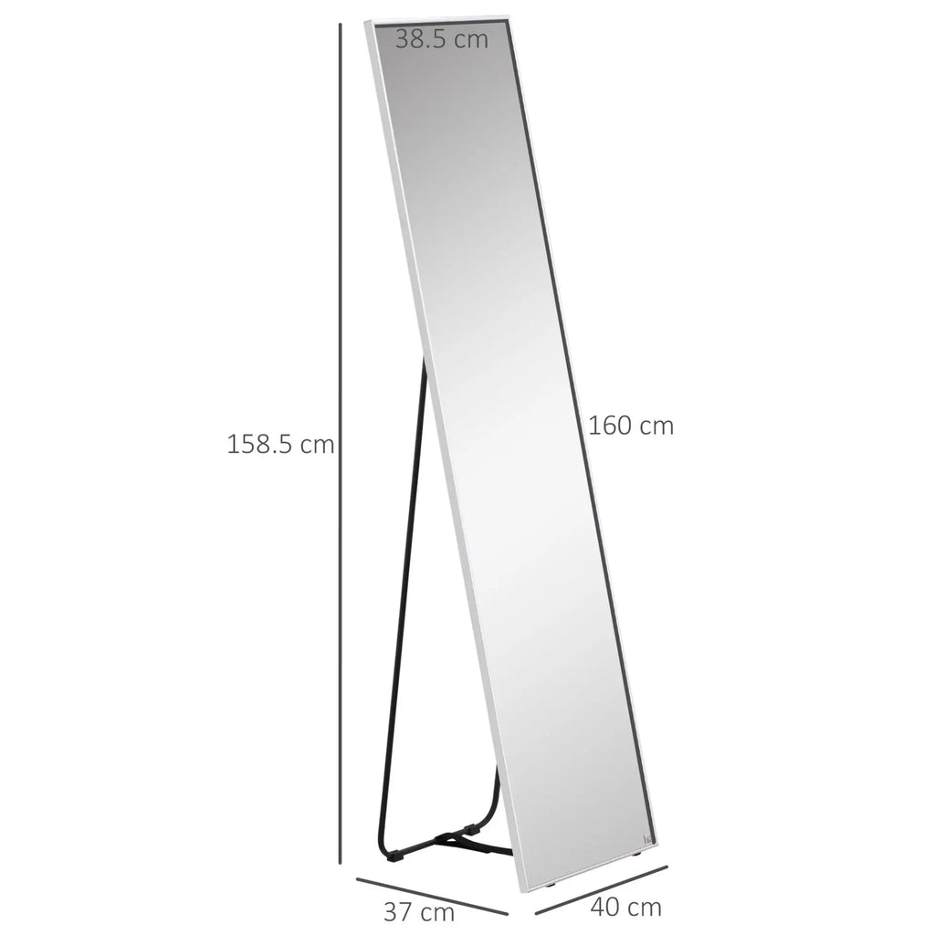 Silver Frame Full Length Mirror Londecor