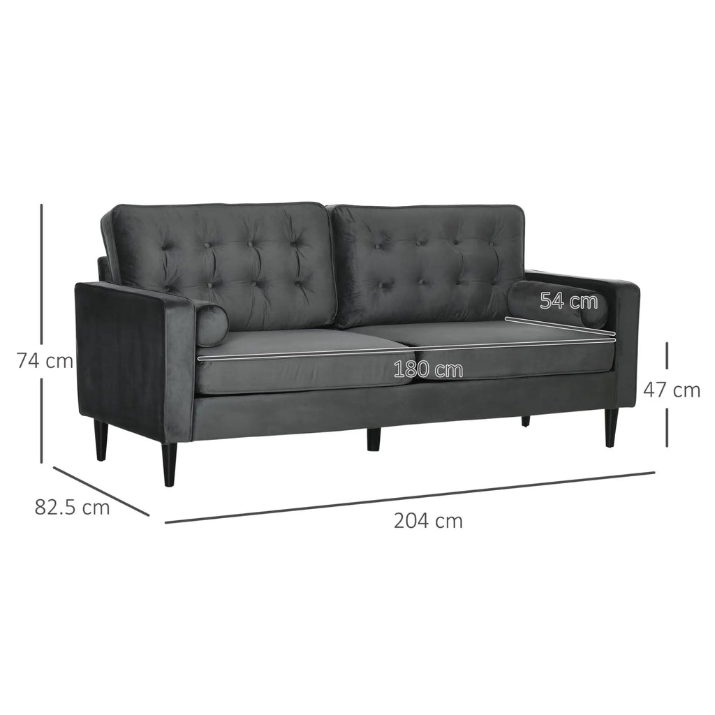Velvet Fabric 2-Seater Sofa Londecor