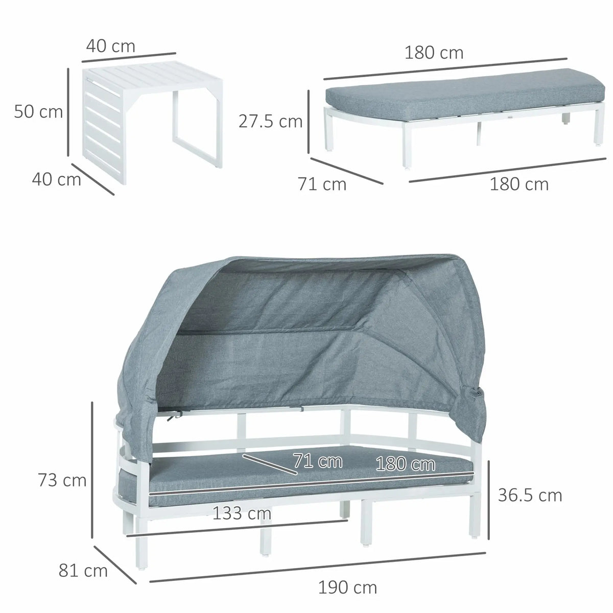 4 Pieces Outdoor Garden Sofa Set. - Londecor