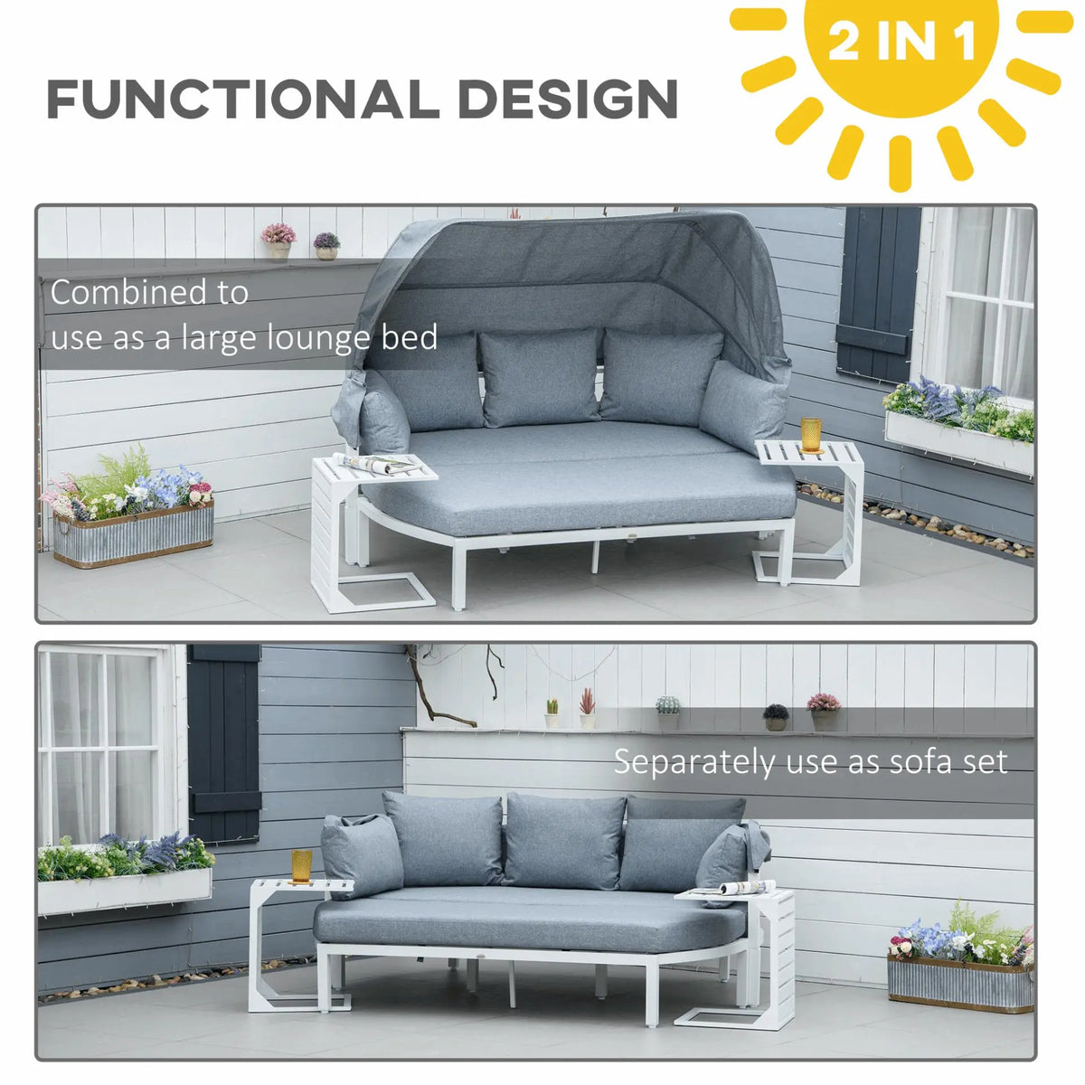 4 Pieces Outdoor Garden Sofa Set. - Londecor