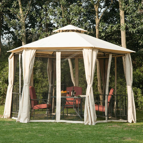 3 x 3(m) Hexagon Gazebo Patio Canopy Tent. - Londecor