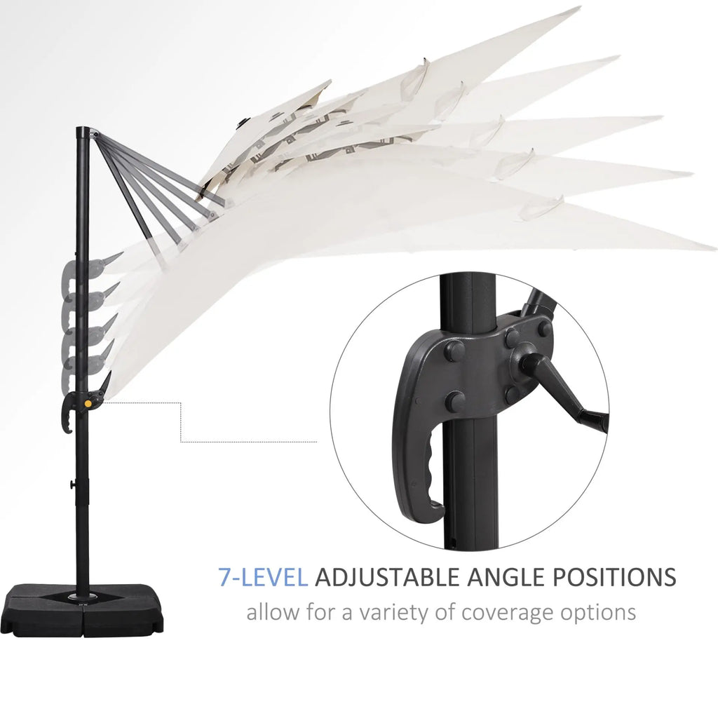 Garden Cantilever Roma Parasol with Aluminum Frame. Londecor