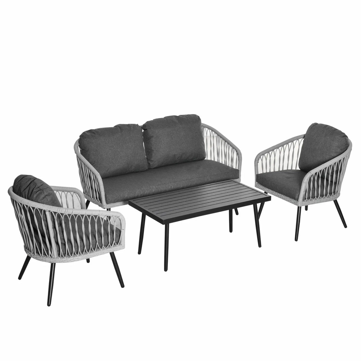 4 Piece Rattan Patio Sofa Set - Londecor