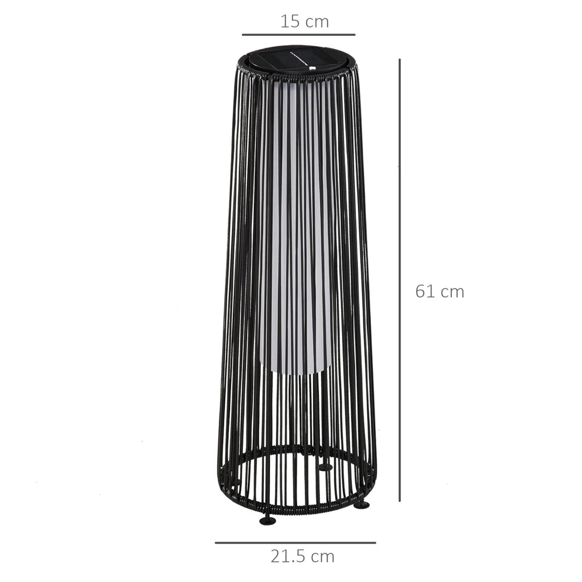 Patio Garden PE Rattan Solar Lights Londecor