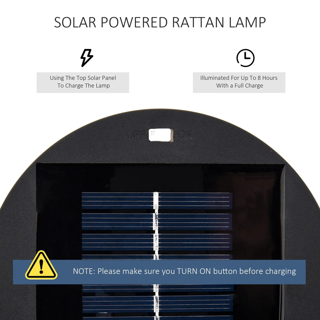 Patio Garden PE Rattan Solar Lights Londecor