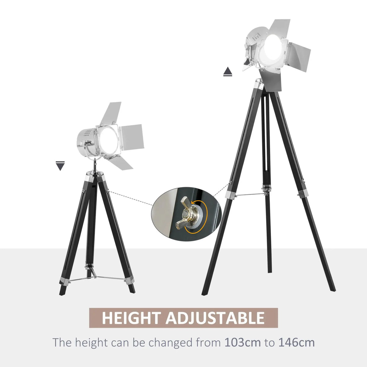 Industrial Tripod Floor Lamp. Londecor