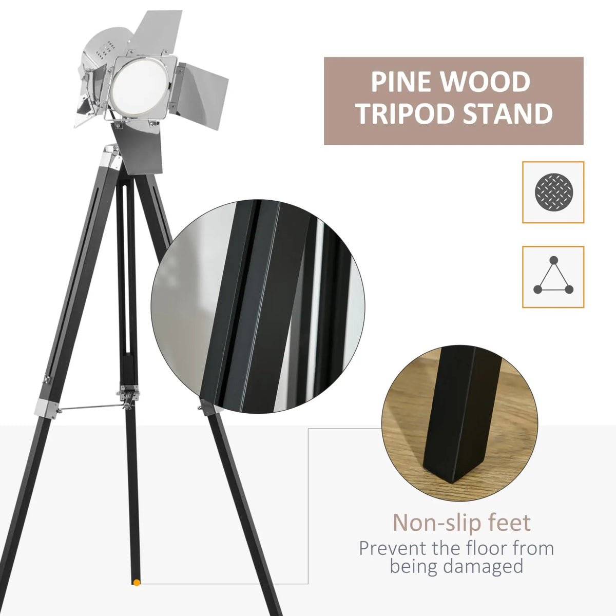 Industrial Tripod Floor Lamp. Londecor