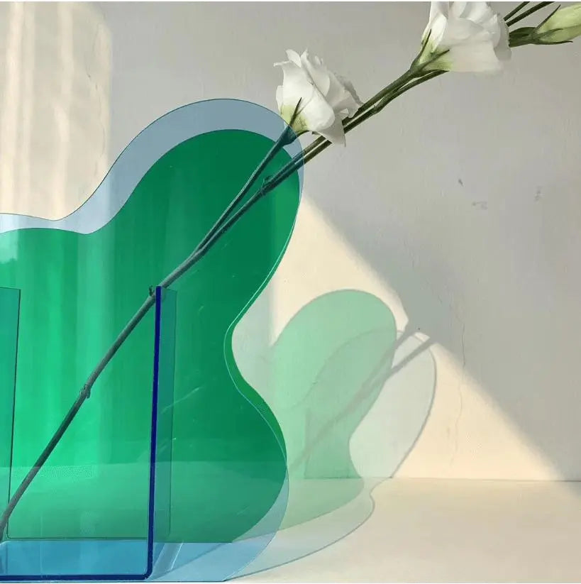Modern Simple Acrylic Vase, Living Room Designer, Colorful Vase Decoration. - Londecor