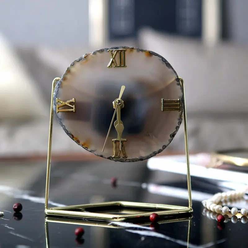 Luxurious Agate Stone Clock Londecor