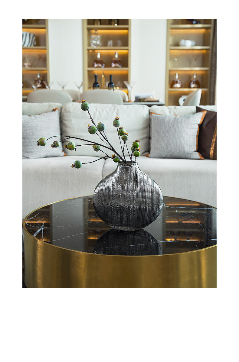 Striped Glass Flower Vase