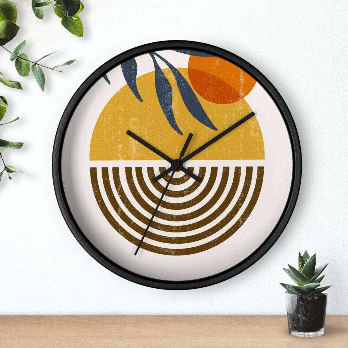 Sunsets & Tangerines Wall Clock Printify