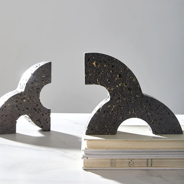 Yellow Cave Stone Bookend Decorations Study Office