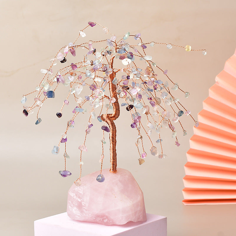 Natural Crystal Base Fortune Tree