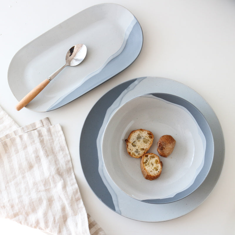 Ceramic grey plate