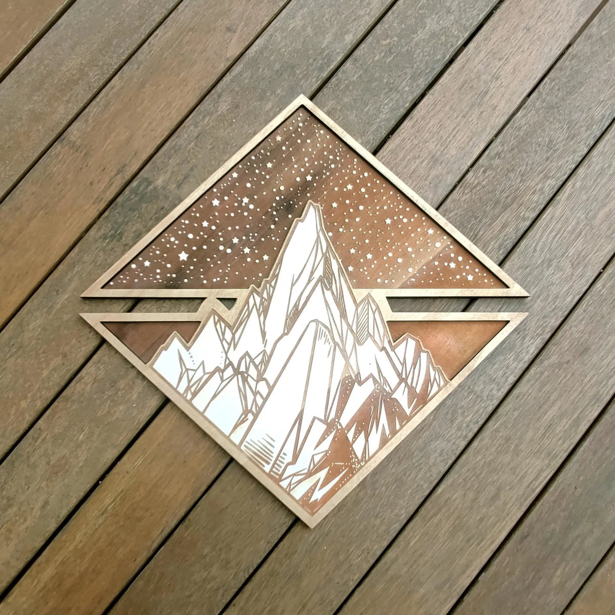 Mountain Wood Wall Art - Wooden Panel - Home Decor - Double Layered Art Londecor