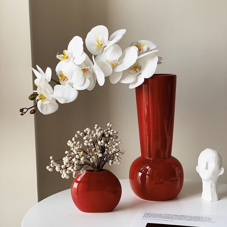Wine Red Flower Pot