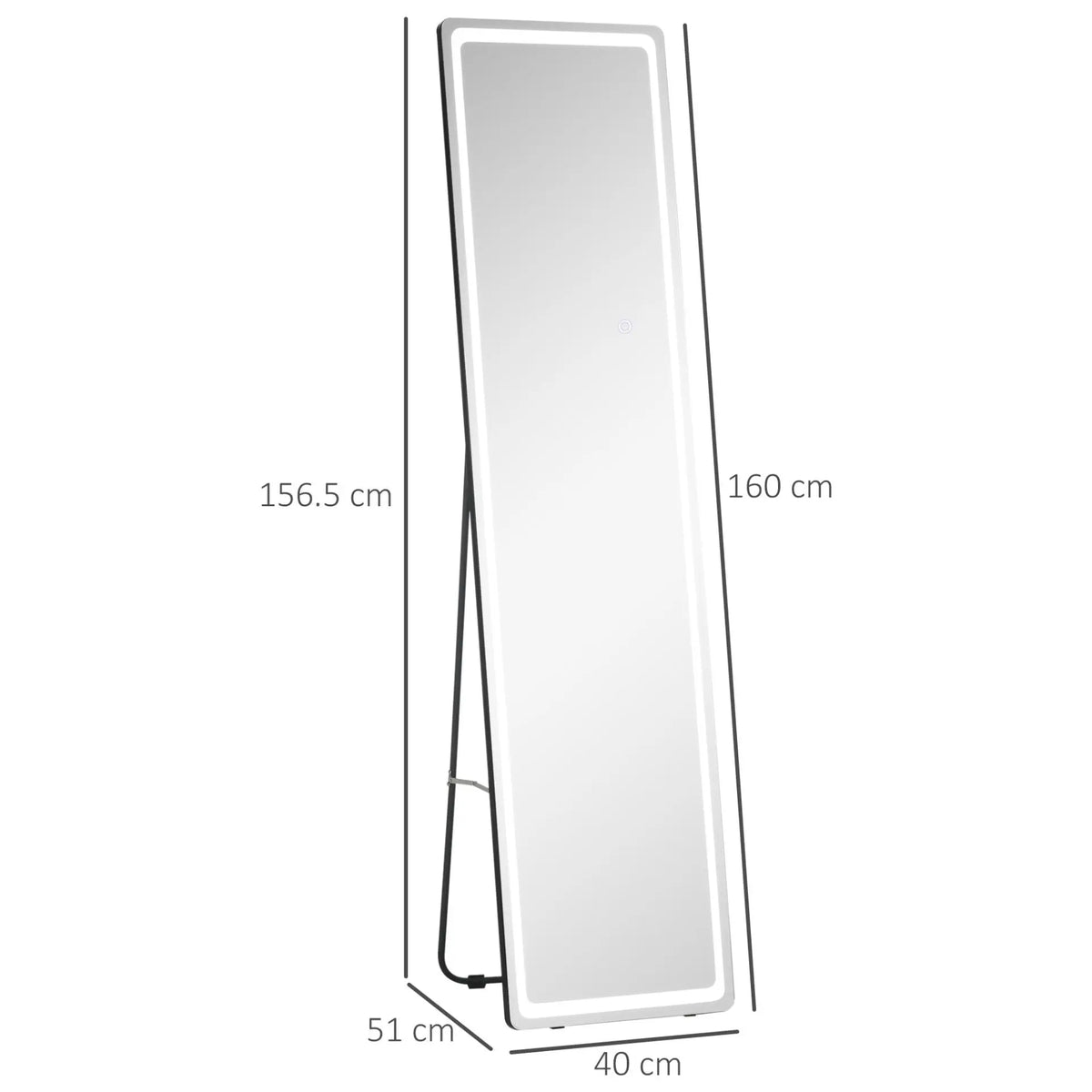 Full-Length Mirror with LED Lights and Remote Control. Londecor