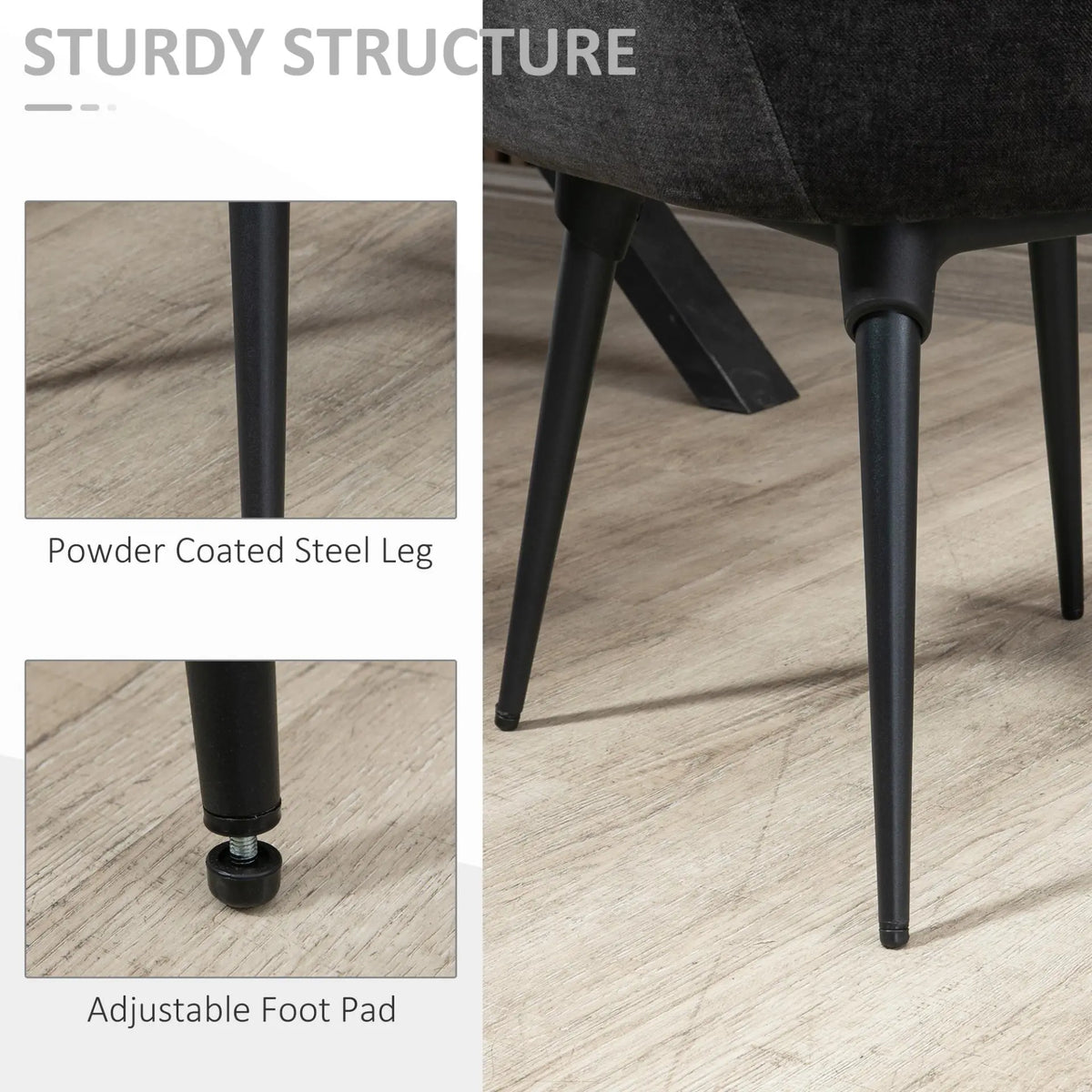 Modern Armchairs with Steel Legs. Londecor
