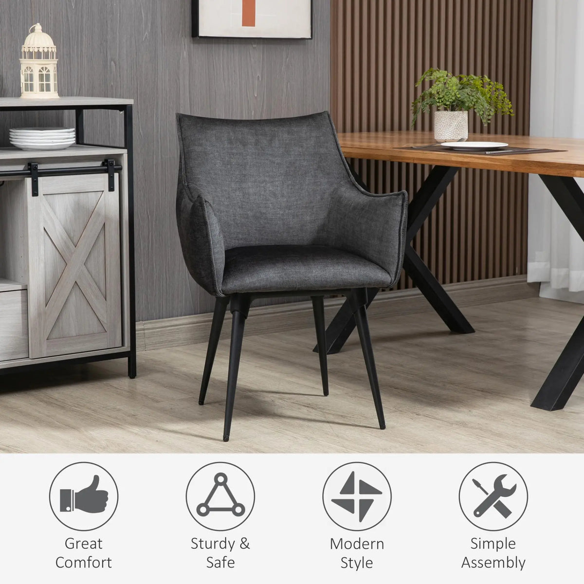 Modern Armchairs with Steel Legs. Londecor
