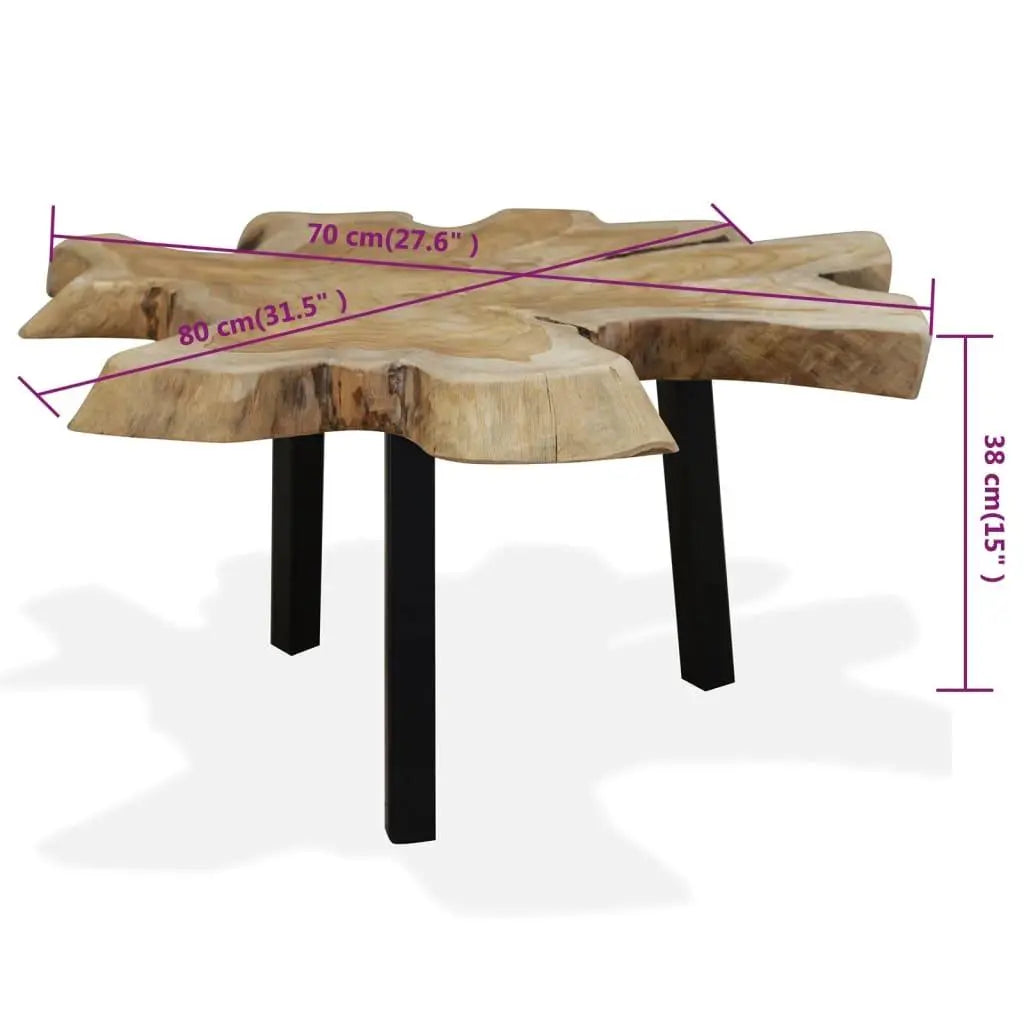 Coffee Table Genuine Teak 80x70x38 cm - Londecor