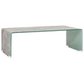 Coffee Table Brown Marble 98x45x31 cm Tempered Glass Londecor
