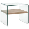 Coffee Table Clear 50x50x45 cm Tempered Glass Londecor