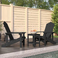 Garden Adirondack Chairs with Table HDPE Anthracite Londecor