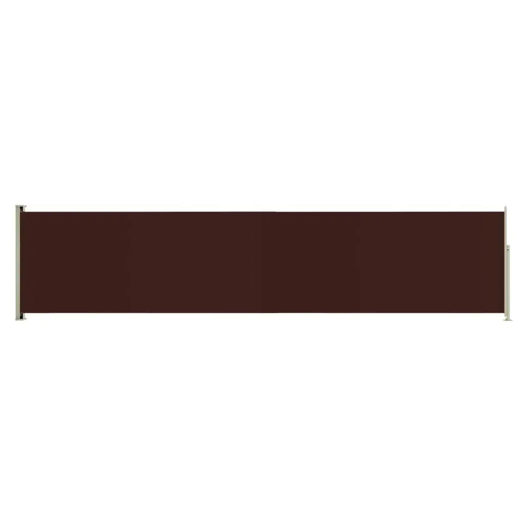 Patio Retractable Side Awning 140x600 cm Brown Londecor