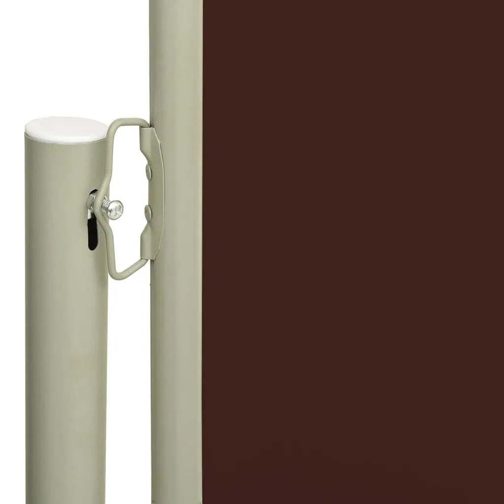 Patio Retractable Side Awning 140x600 cm Brown Londecor
