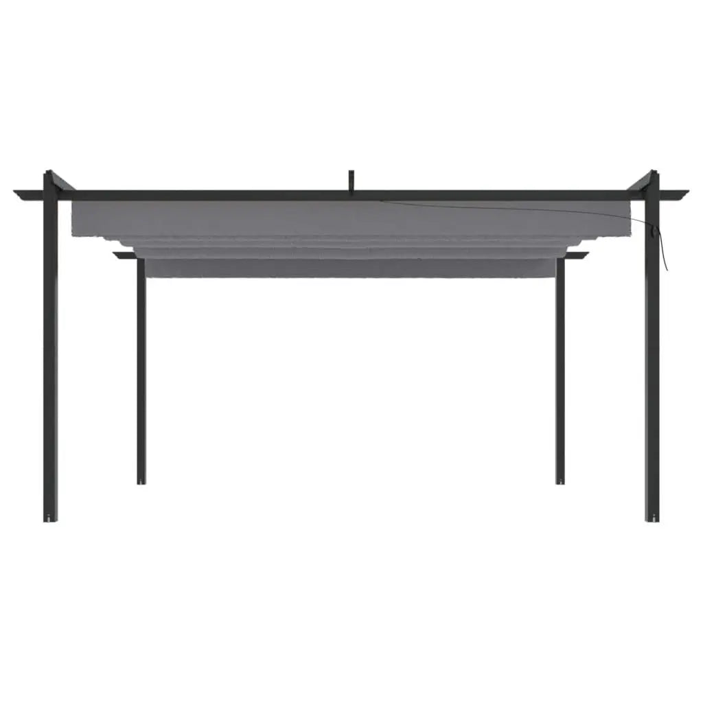 Garden Gazebo with Retractable Roof 4x3 m Anthracite Londecor