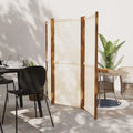 Cream White Room Divider - 3 Panels (210x180 cm) Londecor