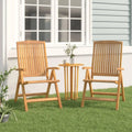 Reclining Garden Chair 2 pcs Solid Wood Teak - Londecor