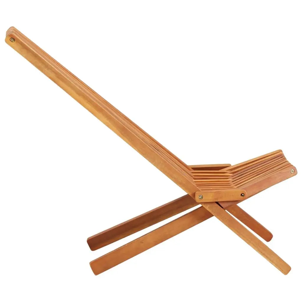 Folding Outdoor Lounge Chairs 2 pcs Solid Acacia Wood Londecor