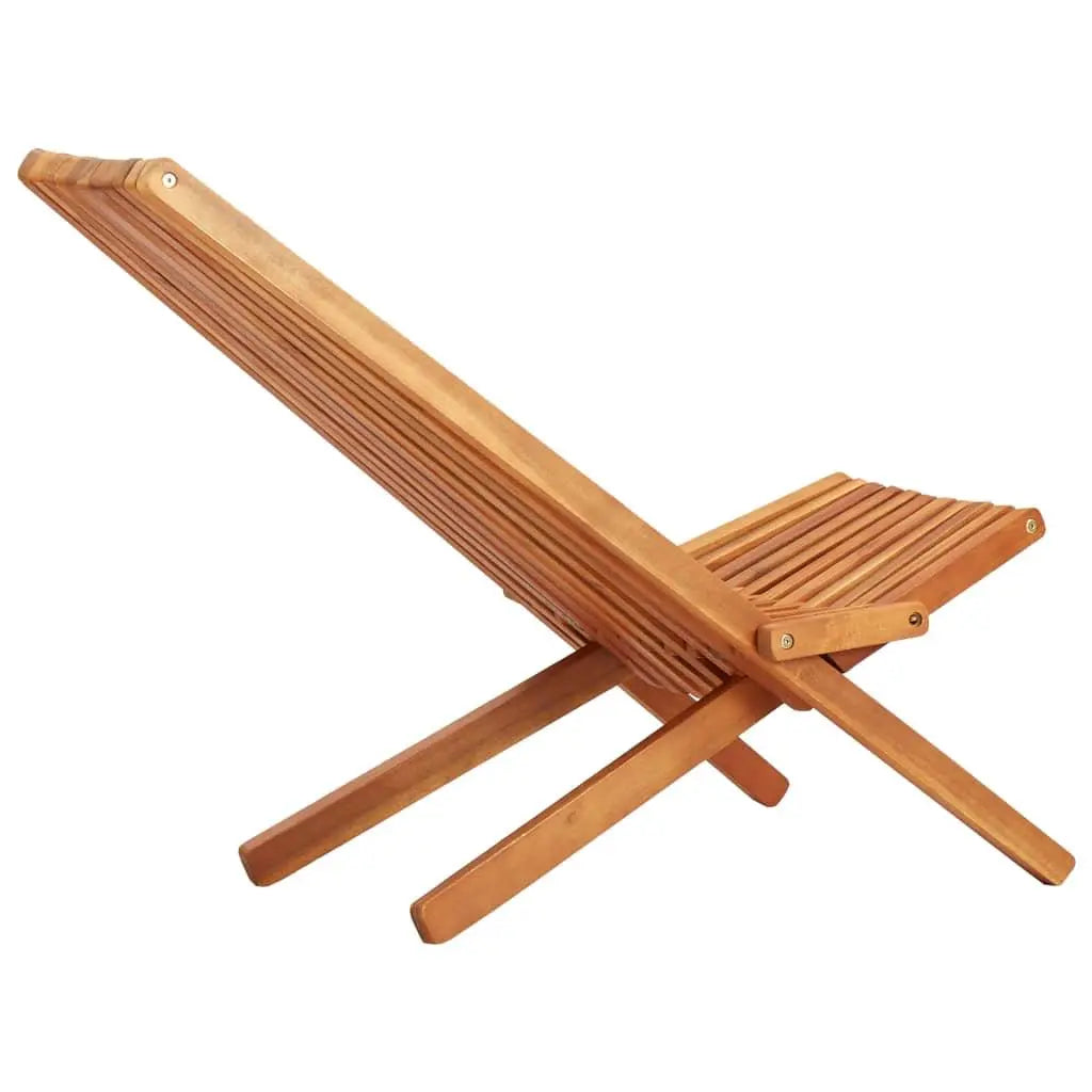 Folding Outdoor Lounge Chairs 2 pcs Solid Acacia Wood Londecor