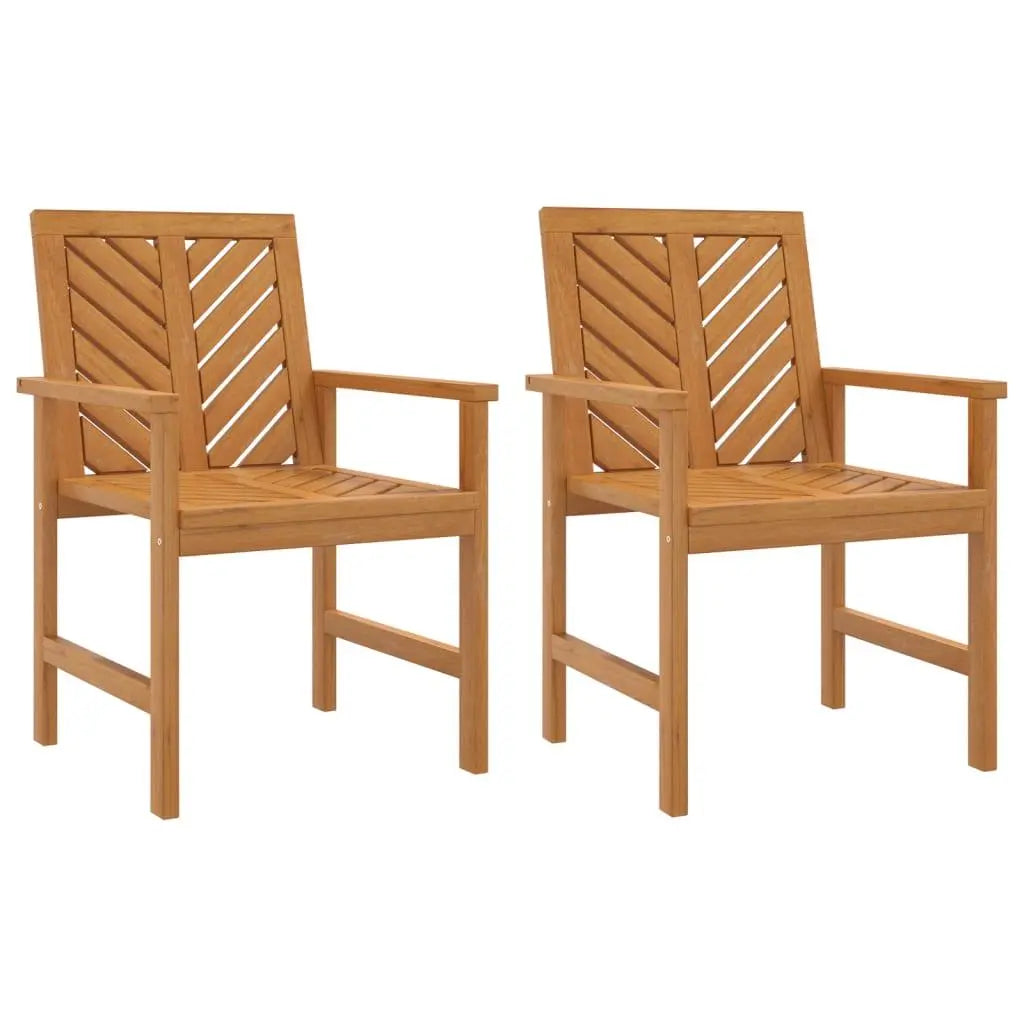 Garden Chairs 2 pcs Solid Wood Acacia Londecor