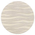 French Minimalist Living Room Round Rug