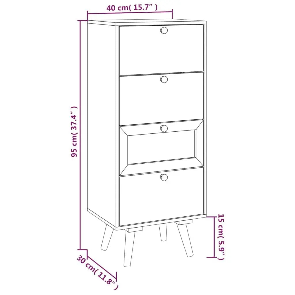 Highboard with Drawers Londecor