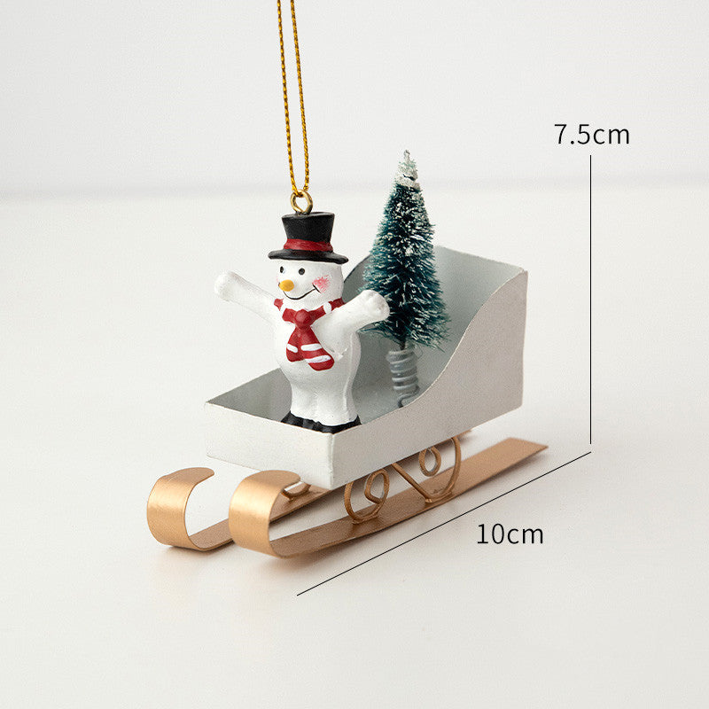Sled Santa Christmas Tree Decoration Pendant Londecor