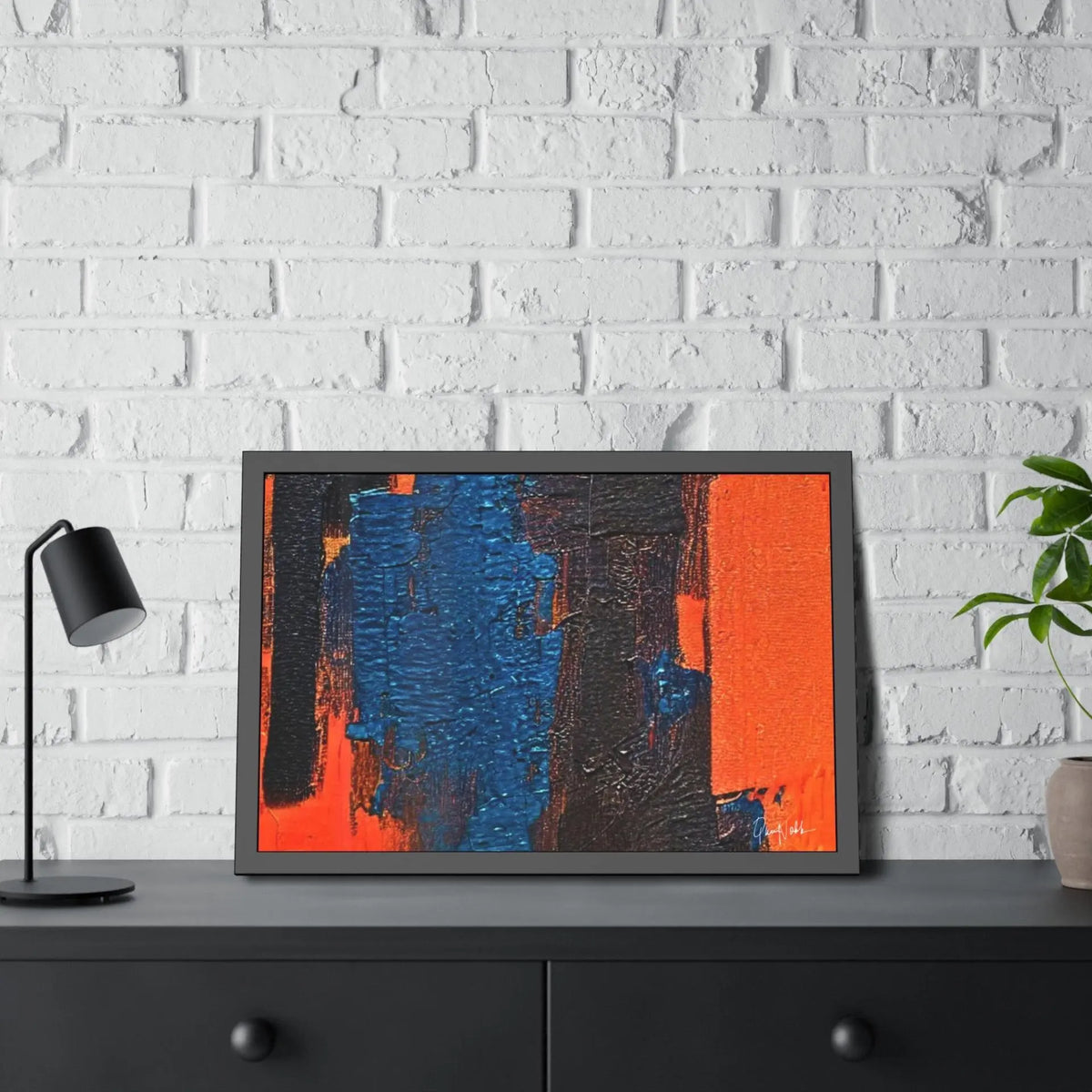 Framed Abstract Poster STRENGHT Open Edition Eco-Friendly By QueenNoble Londecor