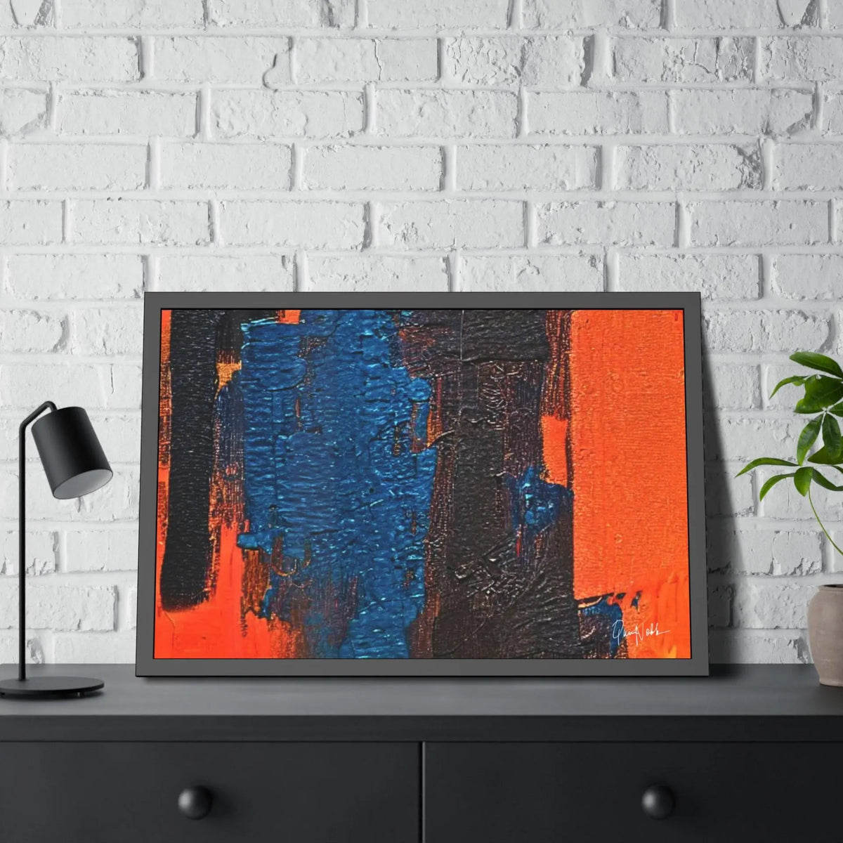 Framed Abstract Poster STRENGHT Open Edition Eco-Friendly By QueenNoble Londecor