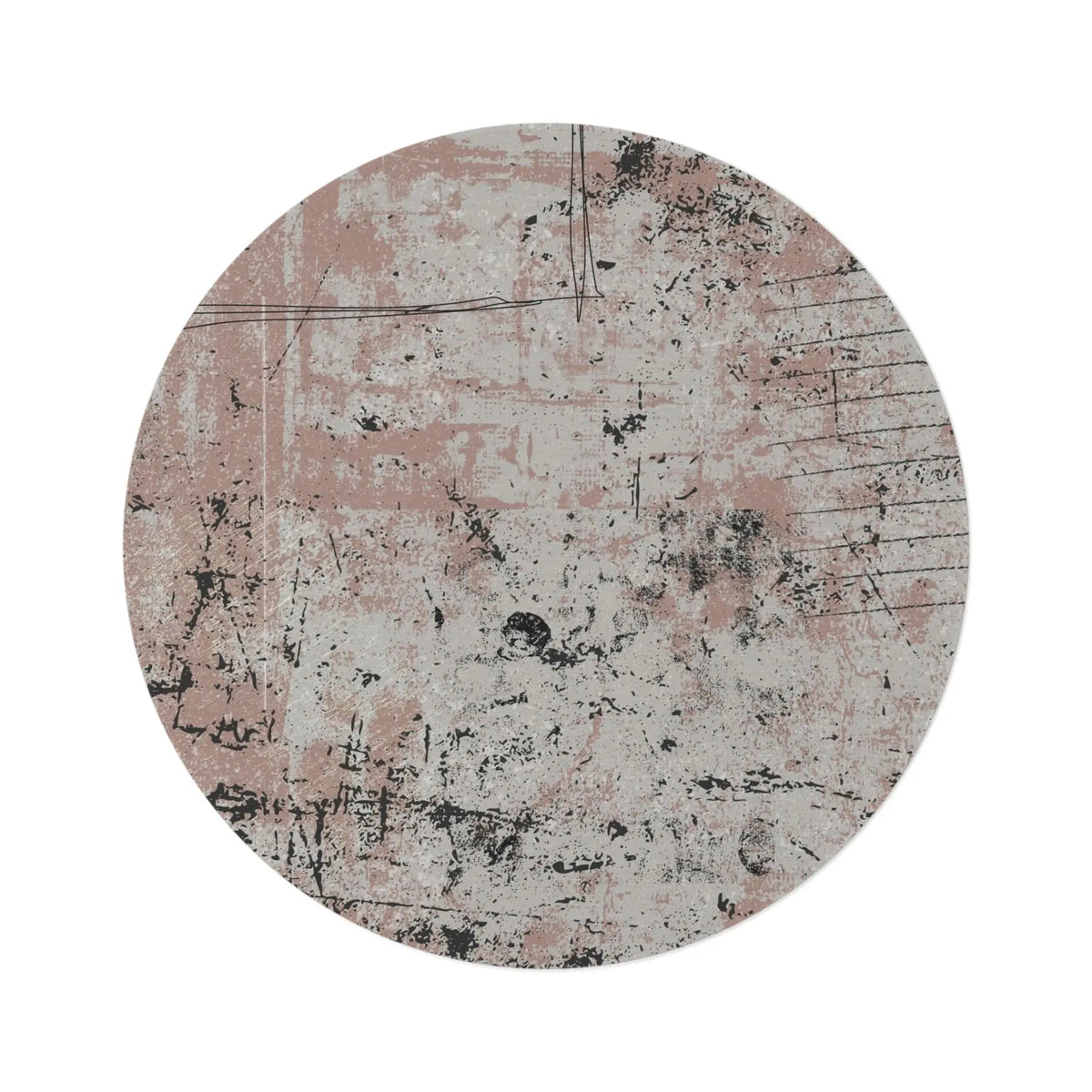 Meditation Designer Round Rug PINK Londecor