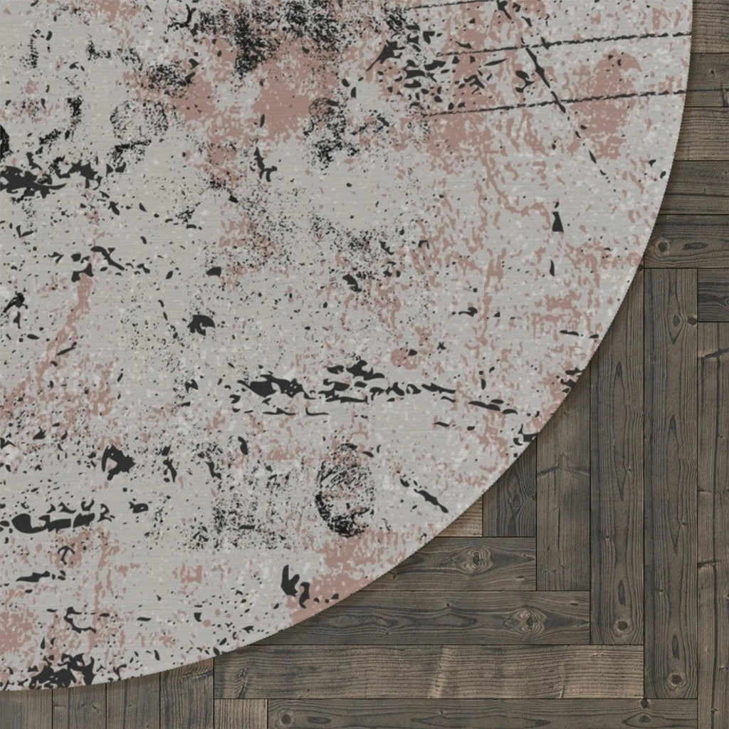 Meditation Designer Round Rug PINK Londecor