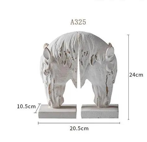 Distressed Ornaments Horse Head Statue Decoration Londecor