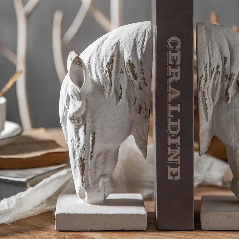 Distressed Ornaments Horse Head Statue Decoration Londecor