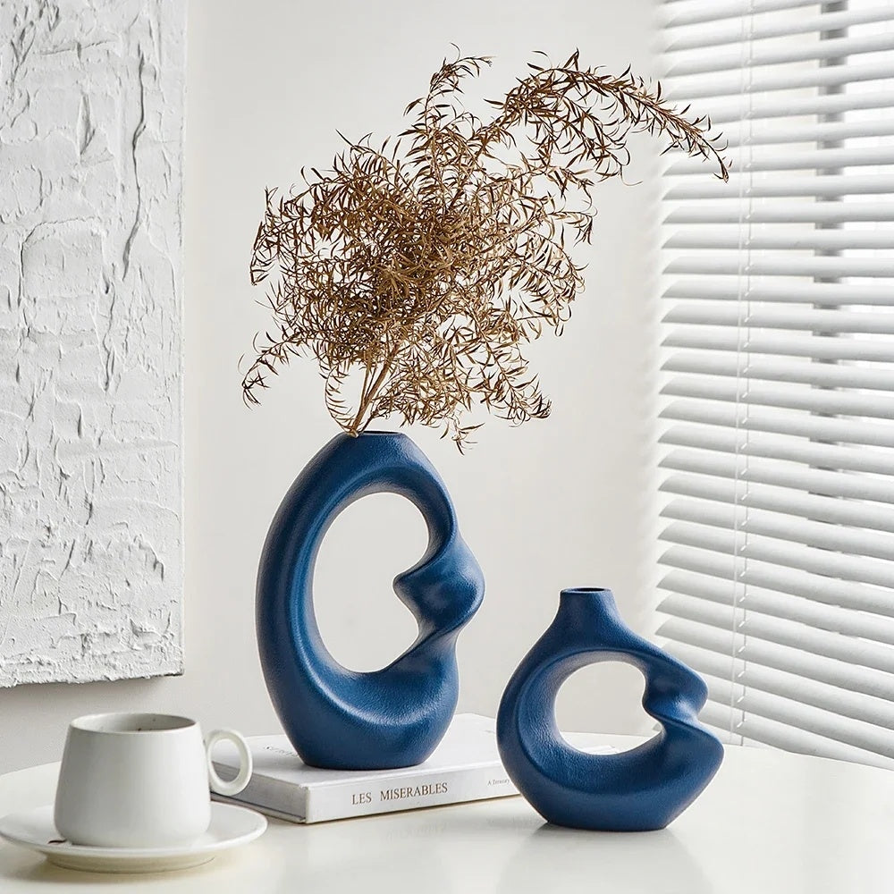 Minimalist Ceramic Vase: Aura | Modern Home Decor (Light Luxury, Nordic)