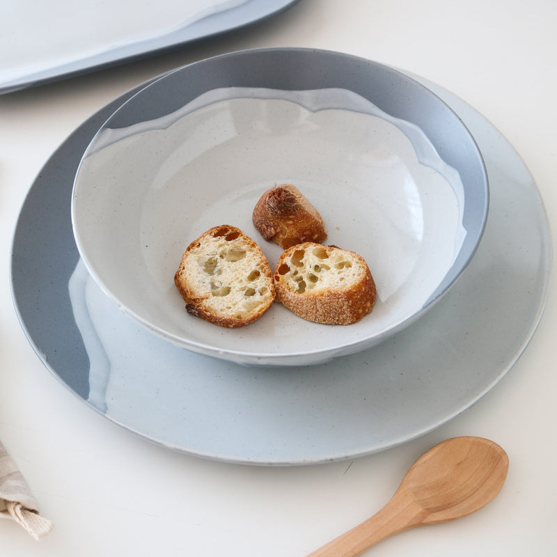 Ceramic grey plate